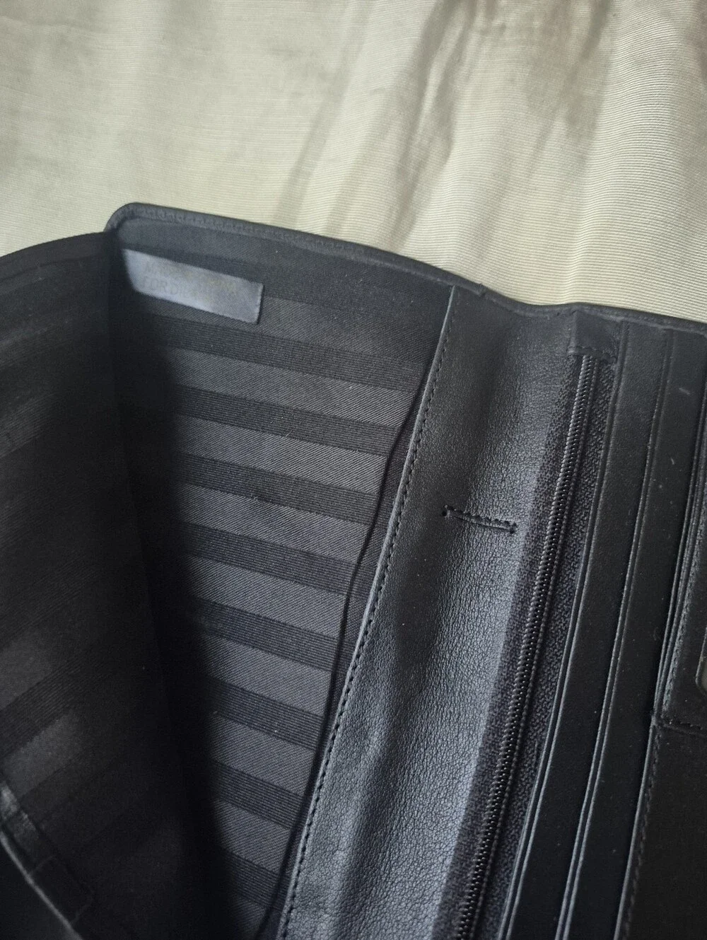 Dilana Black Leather Passport Wallet
